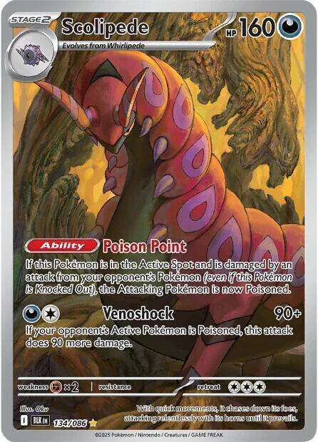 Pokemon Trading Card Game - Scolipede - 134/086 - SV: Black Bolt