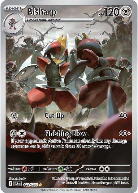 Pokemon Trading Card Game - Bisharp - 143/086 - SV: Black Bolt