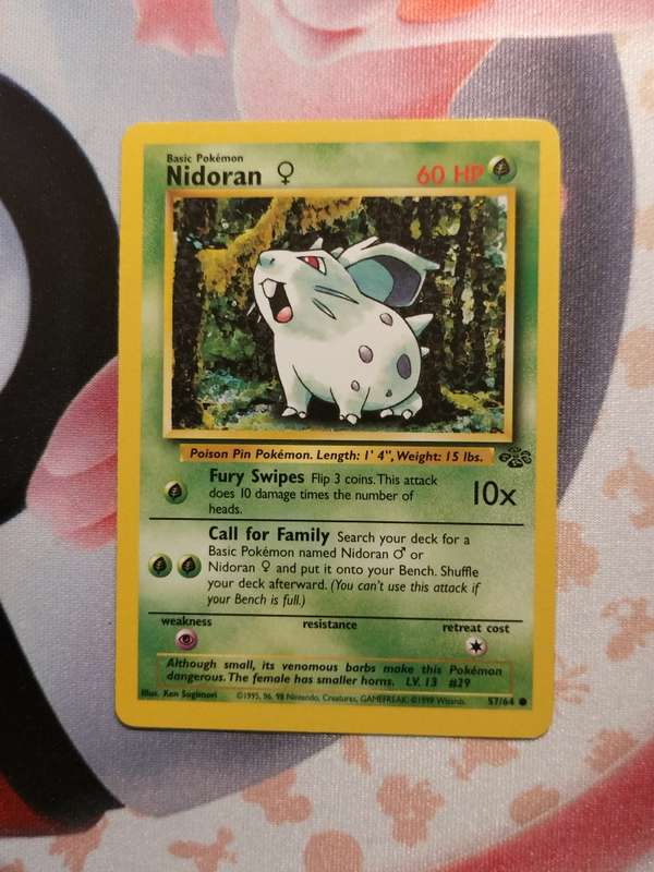 Pokemon Trading Card Game - Nidoran #57 Pokemon Jungle (8)