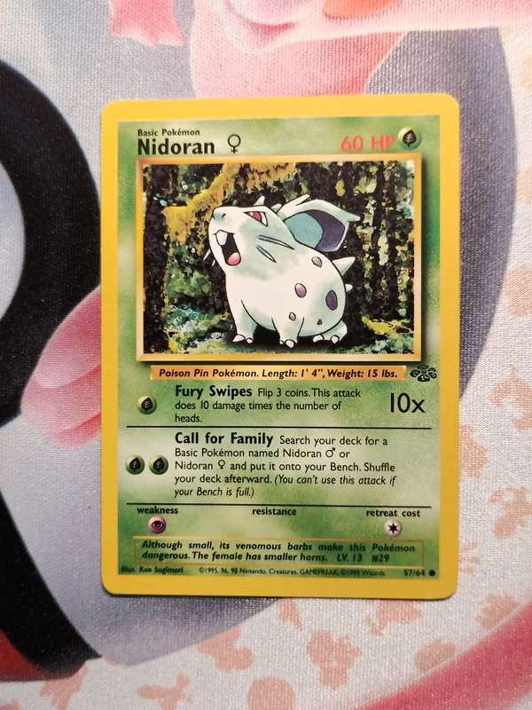 Pokemon Trading Card Game - Nidoran #57 Pokemon Jungle (7)