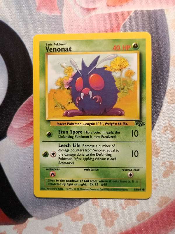 Pokemon Trading Card Game - Venonat #63 Pokemon Jungle  (7)