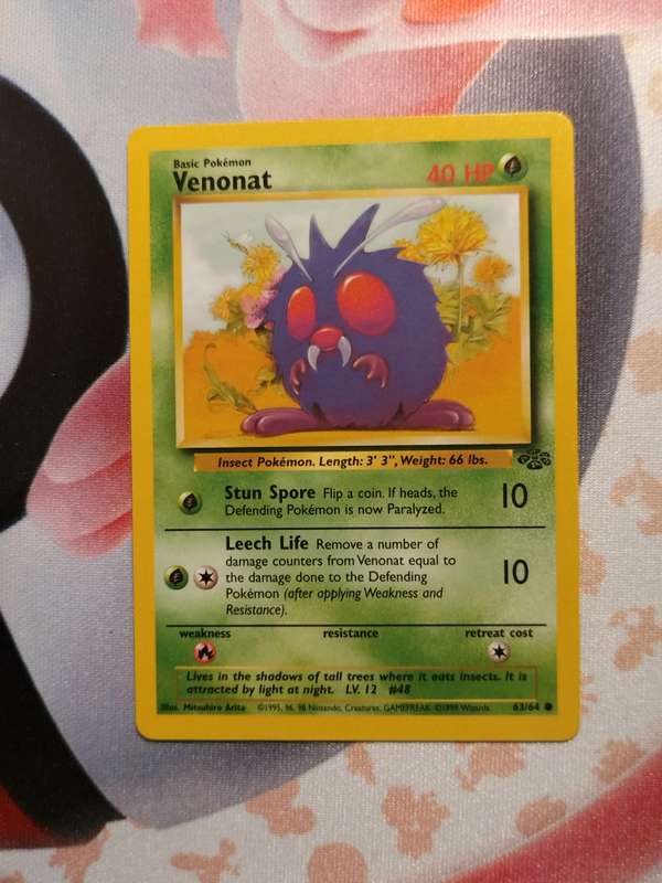 Pokemon Trading Card Game - Venonat #63 Pokemon Jungle  (6)