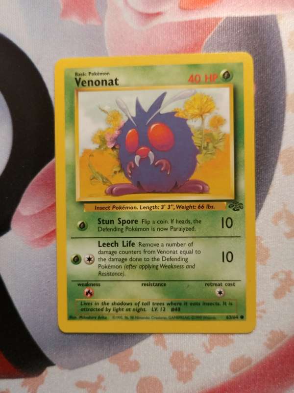 Pokemon Trading Card Game - Venonat #63 Pokemon Jungle  (5)