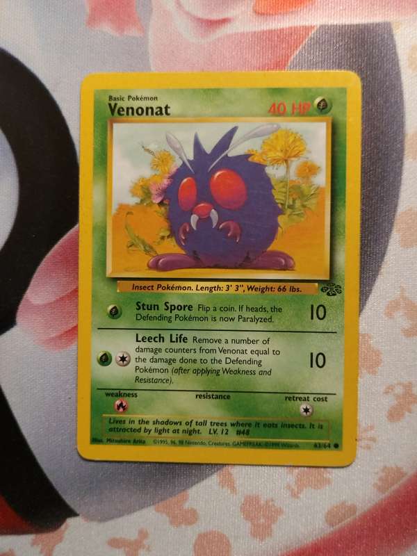 Pokemon Trading Card Game - Venonat #63 Pokemon Jungle  (4)