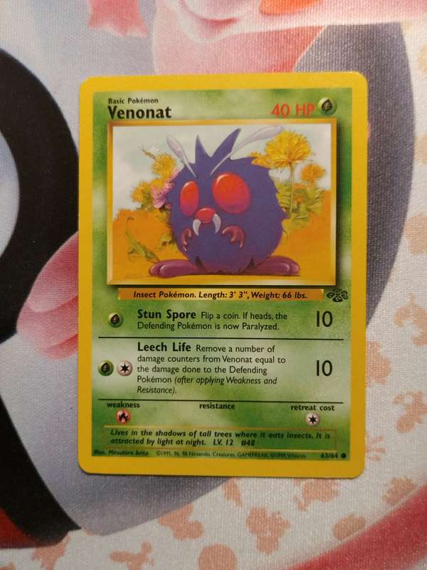 Pokemon Trading Card Game - Venonat #63 Pokemon Jungle  (2)