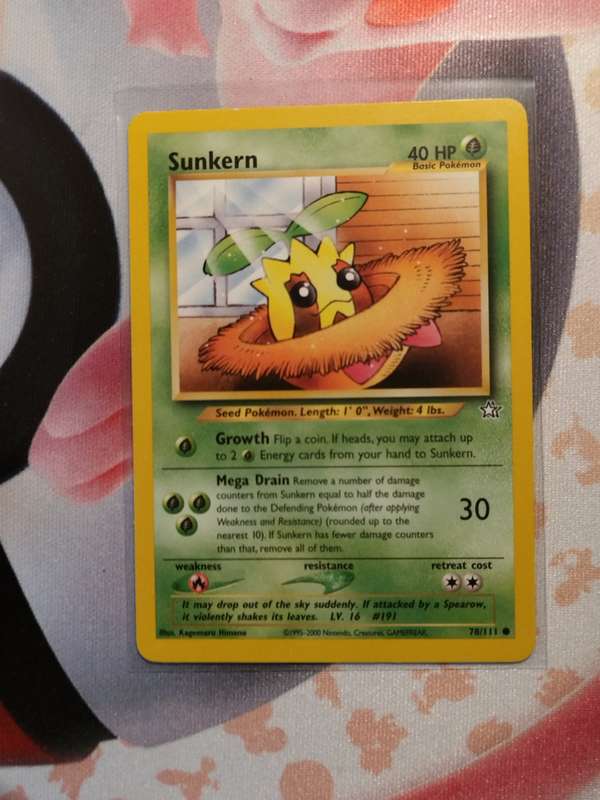 Pokemon Trading Card Game - Sunkern #78 Pokemon Neo Genesis (2)