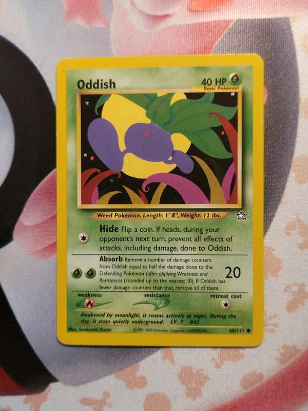 Pokemon Trading Card Game - Oddish #68 Pokemon Neo Genesis (7)