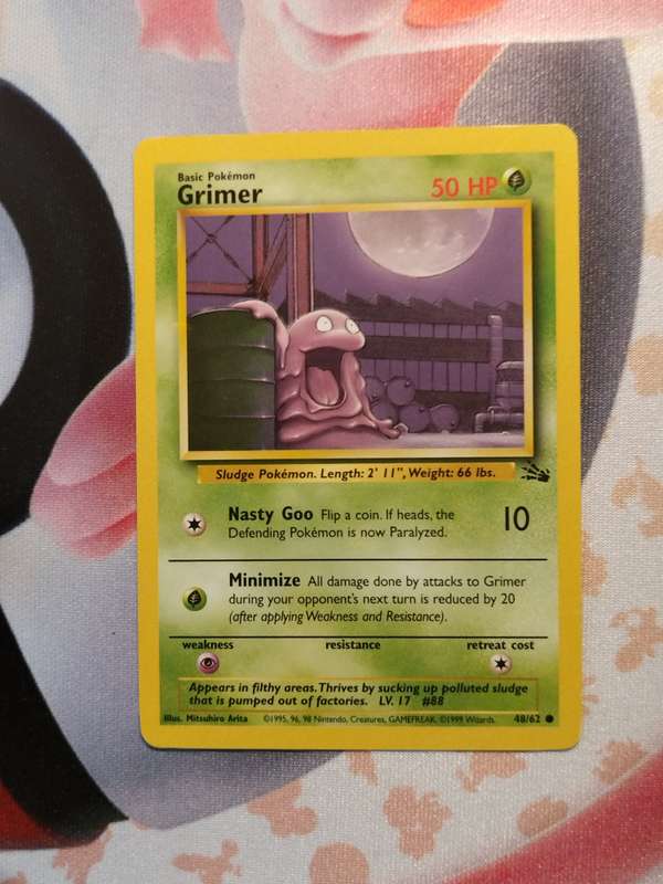 Pokemon Trading Card Game - Grimer #48 Pokemon Fossil (3)