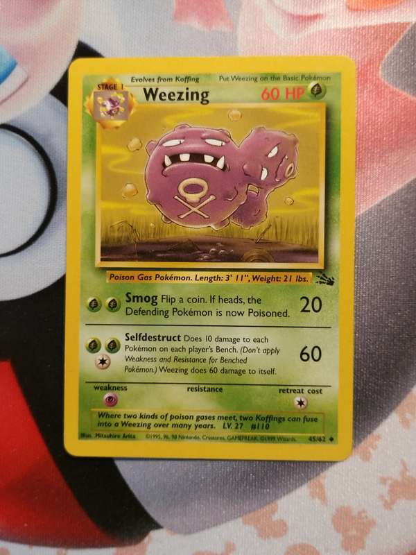 Pokemon Trading Card Game - Weezing #45 Pokemon Fossil (4)