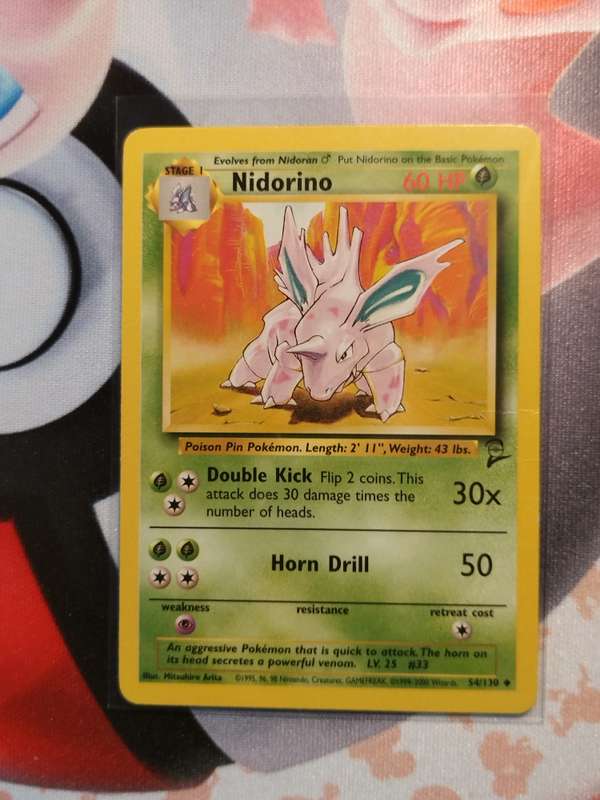Pokemon Trading Card Game - Nidorino #54 Pokemon Base Set 2
