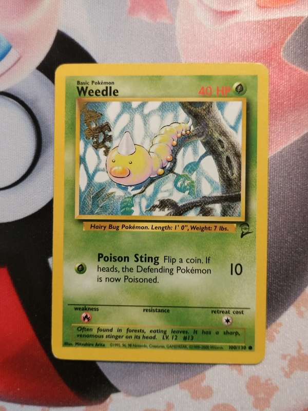 Pokemon Trading Card Game - Weedle #100 Pokemon Base Set 2 (2)