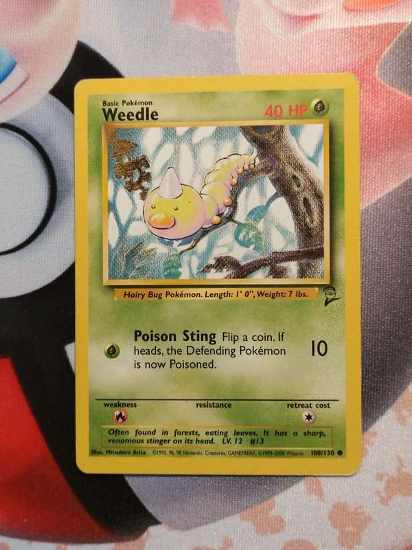 Pokemon Trading Card Game - Weedle #100 Pokemon Base Set 2 (1)