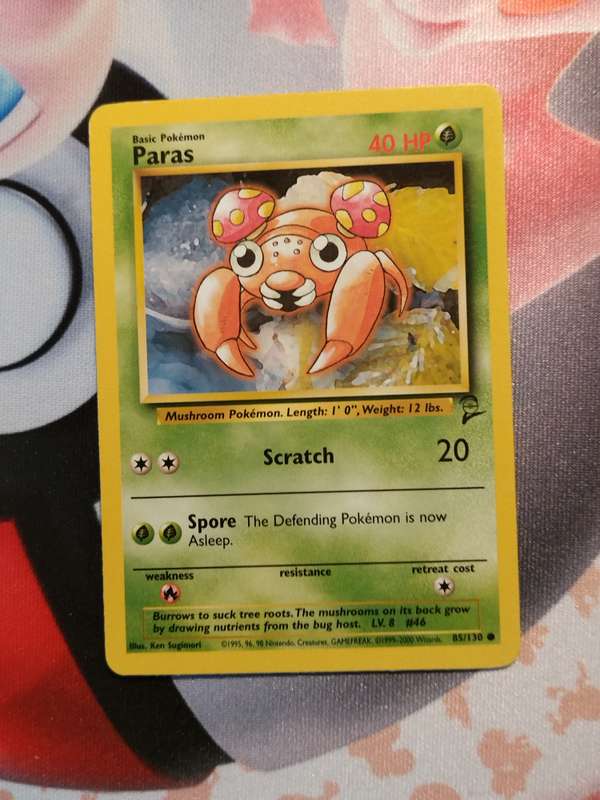 Pokemon Trading Card Game - Paras #85 Pokemon Base Set 2
