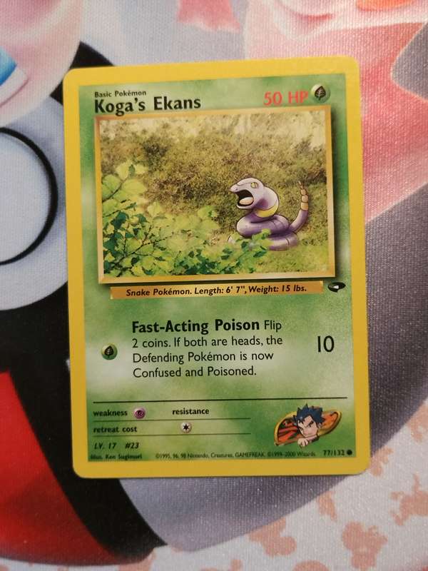 Pokemon Trading Card Game - Koga's Ekans #77 Pokemon Gym Challenge