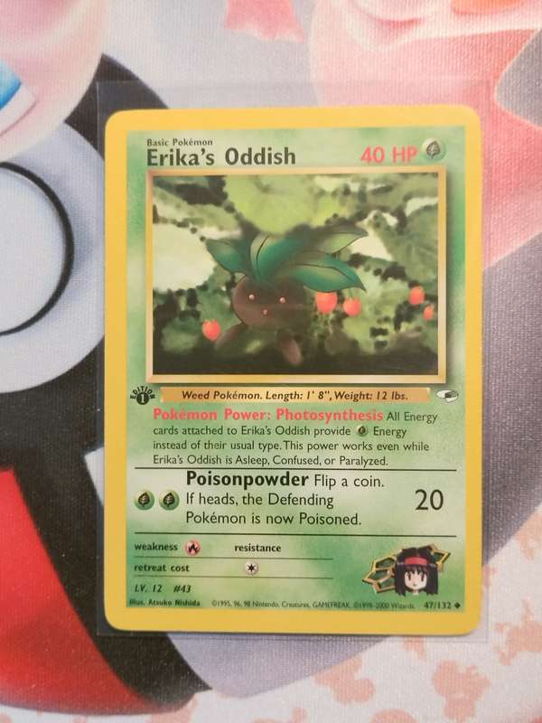 Pokemon Trading Card Game - Erika's Oddish [1st Edition] #47 Pokemon Gym Heroes