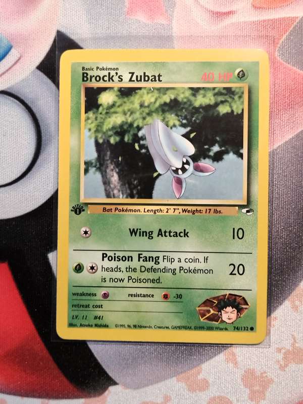 Pokemon Trading Card Game - Brock's Zubat [1st Edition] #74 Pokemon Gym Heroes