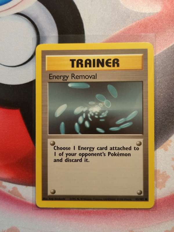 Pokemon Trading Card Game - Energy Removal #92 Pokemon Base Set  (4)