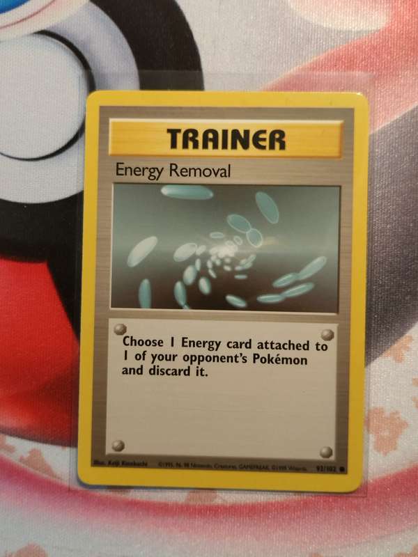 Pokemon Trading Card Game - Energy Removal #92 Pokemon Base Set  (3)