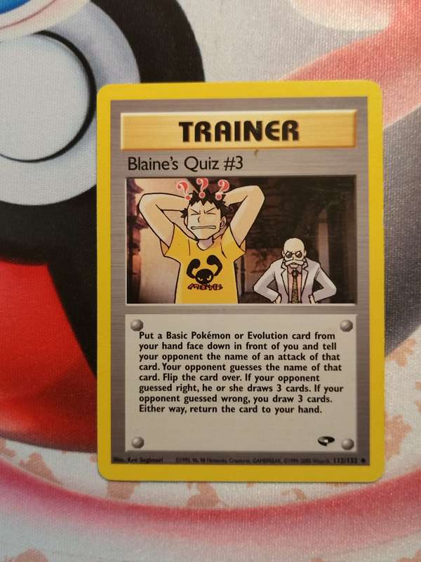 Pokemon Trading Card Game -   Blaine's Quiz #3 #112 Pokemon Gym Challenge (2)