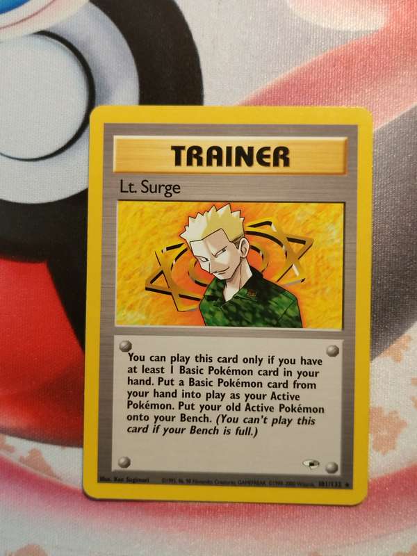 Pokemon Trading Card Game - Lt. Surge #101 Pokemon Gym Heroes