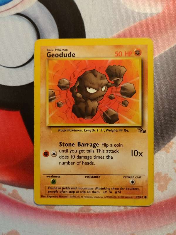 Pokemon Trading Card Game - Geodude #47 Pokemon Fossil (7)