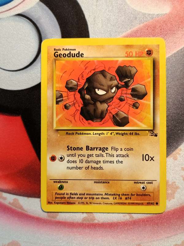 Pokemon Trading Card Game - Geodude #47 Pokemon Fossil (6)