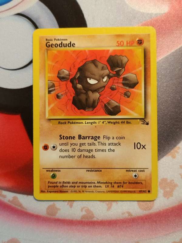 Pokemon Trading Card Game - Geodude #47 Pokemon Fossil (5)