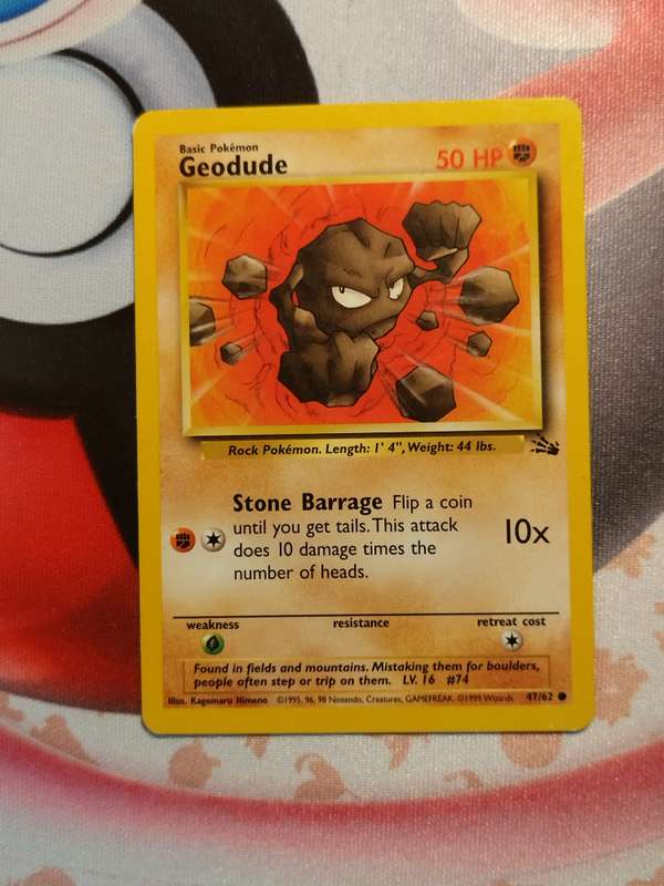 Pokemon Trading Card Game - Geodude #47 Pokemon Fossil (4)