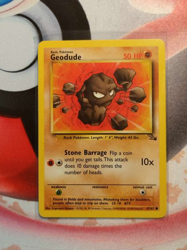 Pokemon Trading Card Game - Geodude #47 Pokemon Fossil (2)