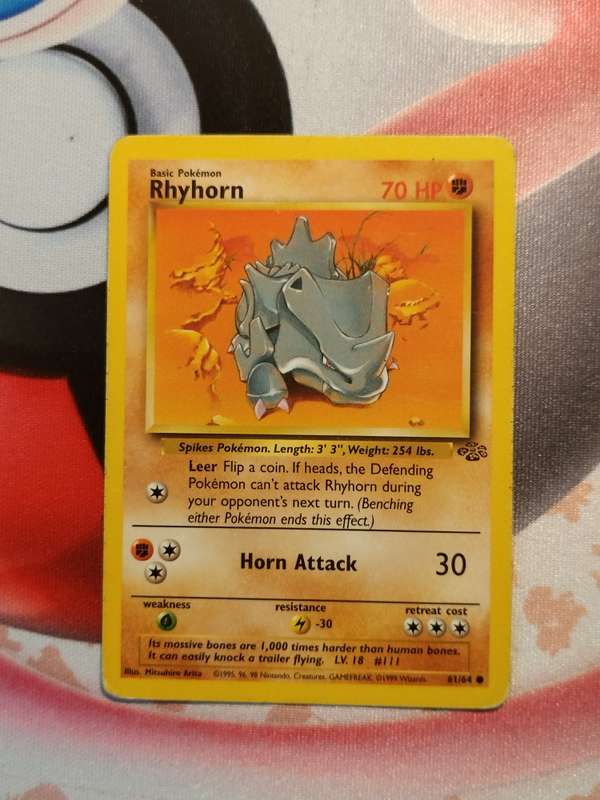 Pokemon Trading Card Game - Rhyhorn #61 Pokemon Jungle (5)