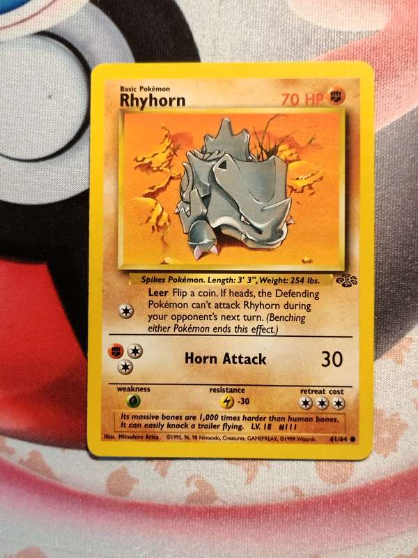 Pokemon Trading Card Game - Rhyhorn #61 Pokemon Jungle (4)