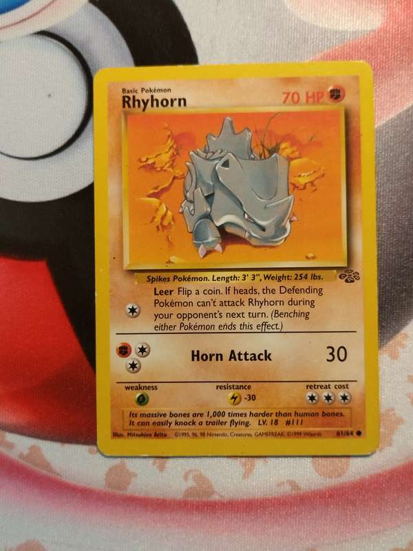 Pokemon Trading Card Game - Rhyhorn #61 Pokemon Jungle (2)