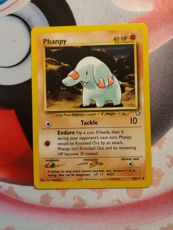 Pokemon Trading Card Game - Phanpy #43 Pokemon Neo Genesis (1)