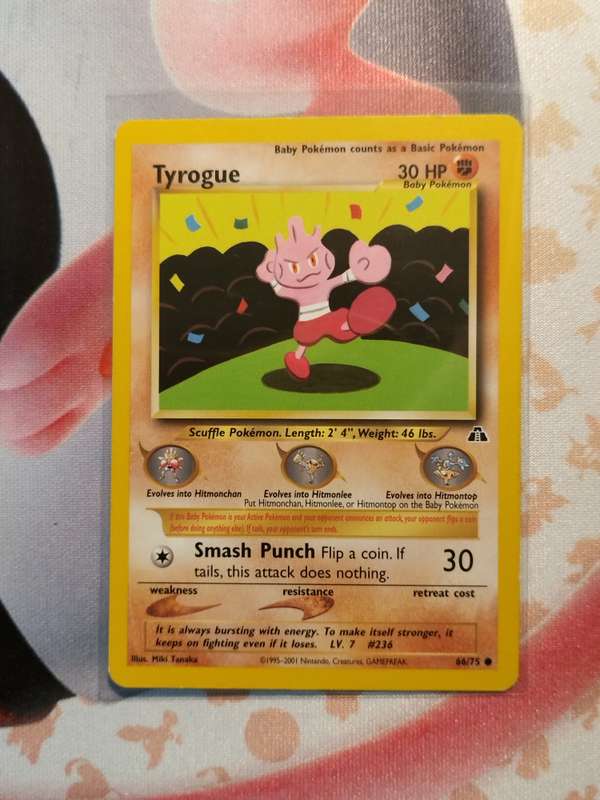 Pokemon Trading Card Game - Tyrogue #66 Pokemon Neo Discovery