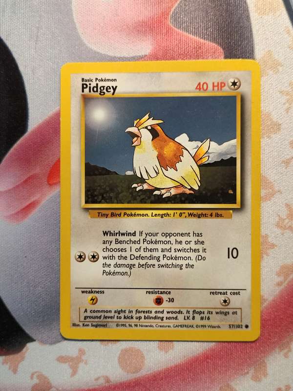 Pokemon Trading Card Game - Pidgey #57 Pokemon Base Set (3)