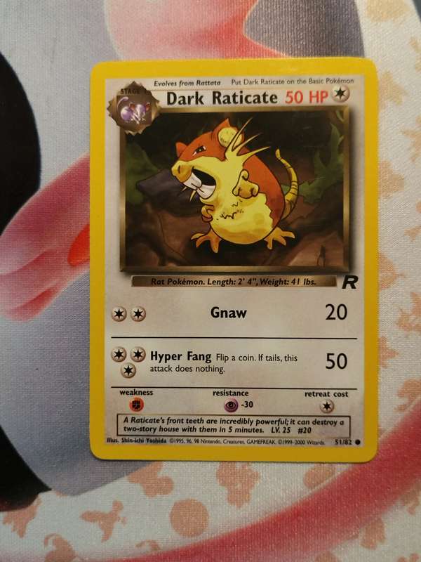 Pokemon Trading Card Game - Dark Raticate #51 Pokemon Team Rocket (4)