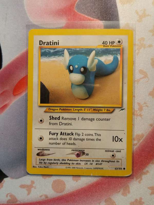 Pokemon Trading Card Game - Dratini #63 Pokemon Neo Destiny
