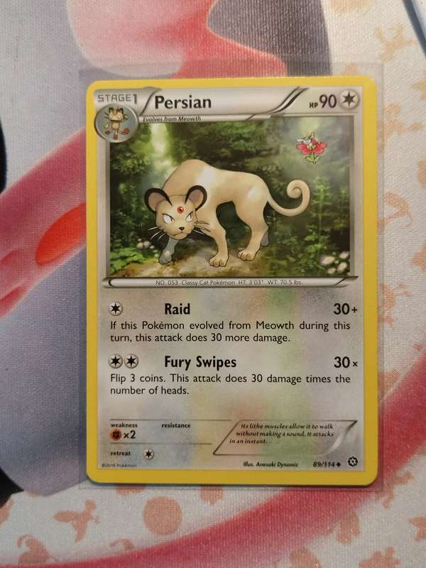 Pokemon Trading Card Game - Persian #89 Pokemon Steam Siege