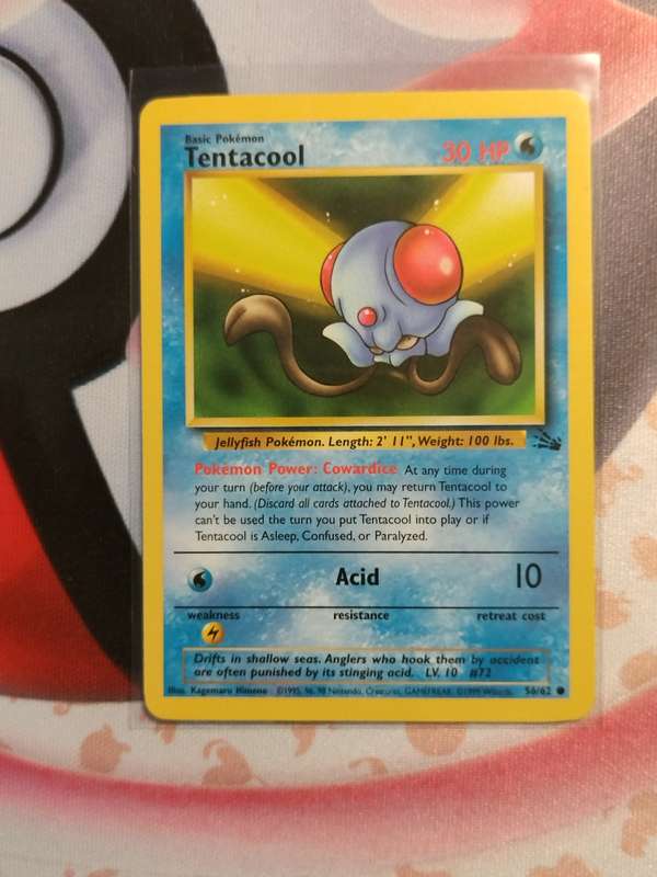 Pokemon Trading Card Game - Tentacool #56 Pokemon Fossil  (4)