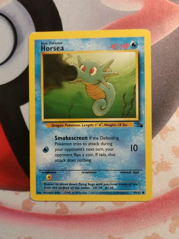 Pokemon Trading Card Game - Horsea #49 Pokemon Fossil (3)