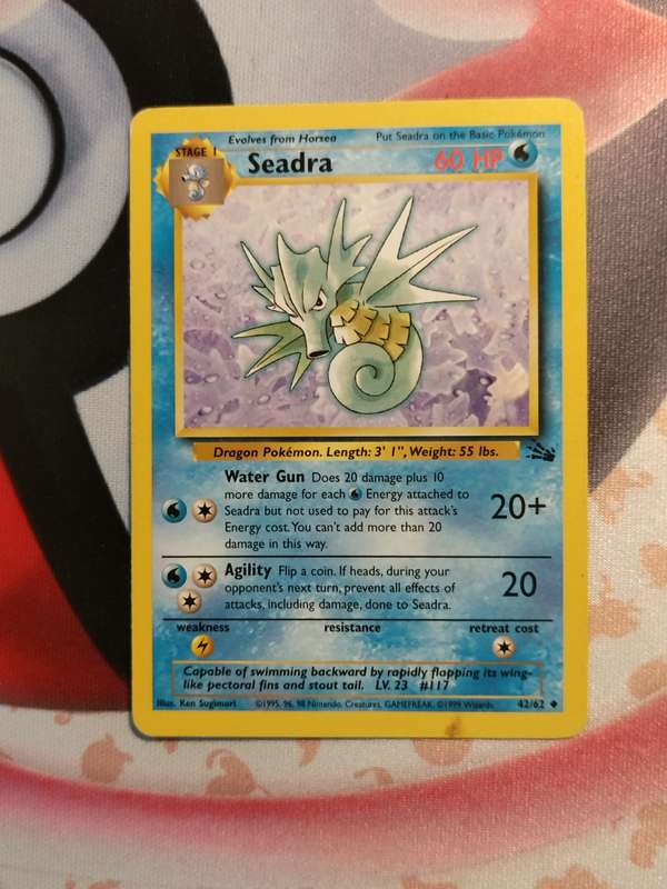 Pokemon Trading Card Game - Seadra #42 Pokemon Fossil (3)