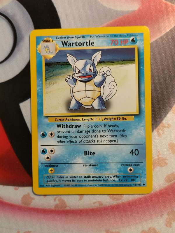 Pokemon Trading Card Game - Wartortle #42 Pokemon Base Set (2)