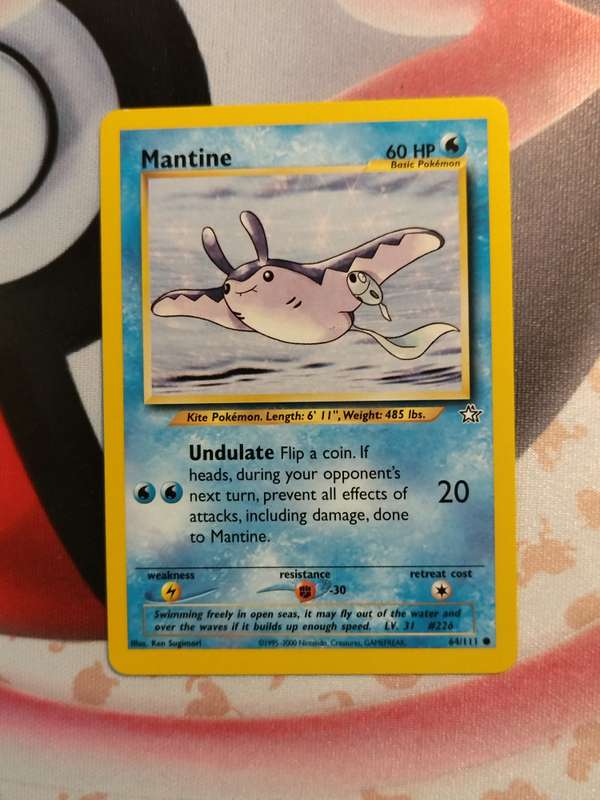 Pokemon Trading Card Game - Mantine #64 Pokemon Neo Genesis (4)