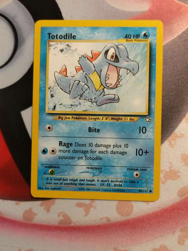 Pokemon Trading Card Game - Totodile #80 Pokemon Neo Genesis