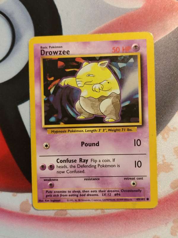 Pokemon Trading Card Game - Drowzee #49 Pokemon Base Set (4)