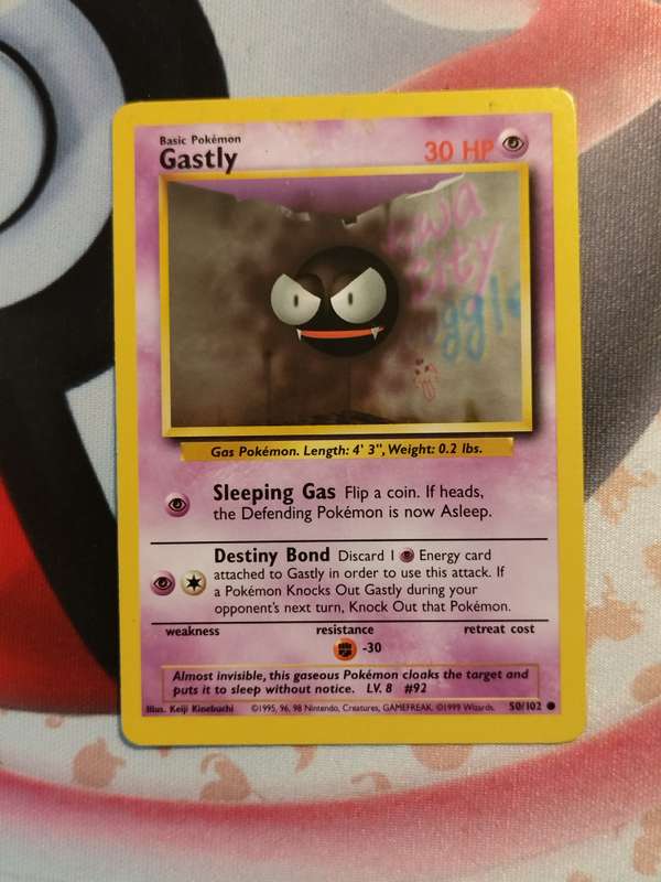Pokemon Trading Card Game - Gastly #50 Pokemon Base Set (4)