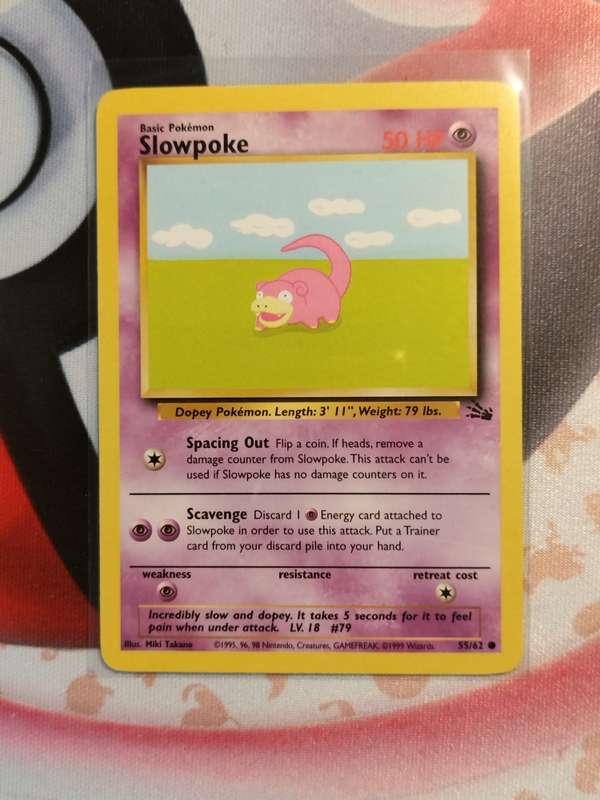 Pokemon Trading Card Game - Slowpoke #55 Pokemon Fossil (3)