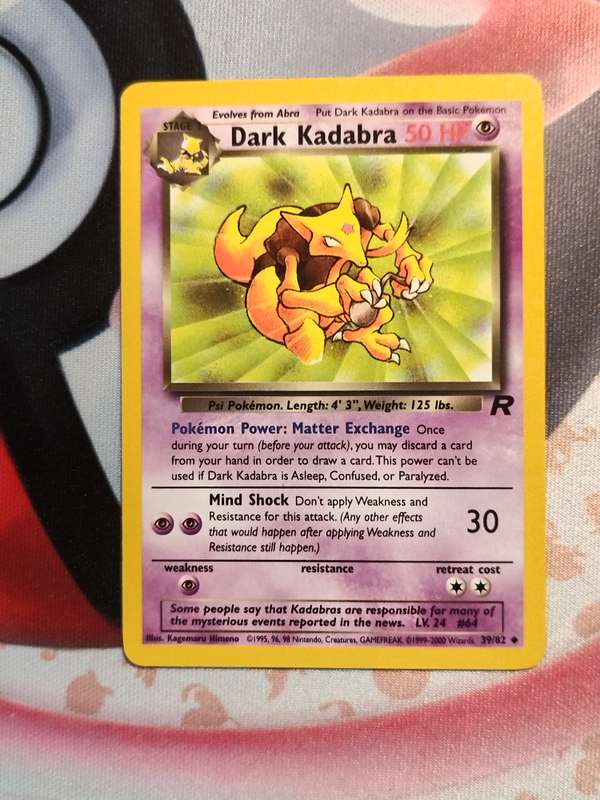 Pokemon Trading Card Game - Dark Kadabra #39 Pokemon Team Rocket (2)