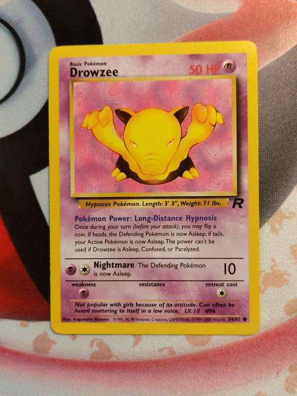 Pokemon Trading Card Game - Drowzee #54 Pokemon Team Rocket