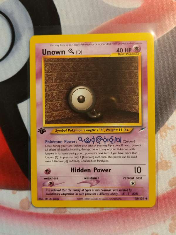 Pokemon Trading Card Game - Unown Q [1st Edition] #59 Pokemon Neo Destiny